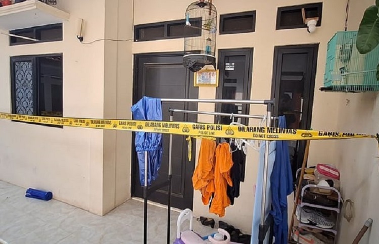 Rumah tempat ditemukannya empat bocah tewas di Jagakarsa, Jakarta Selatan. SP/ JKT